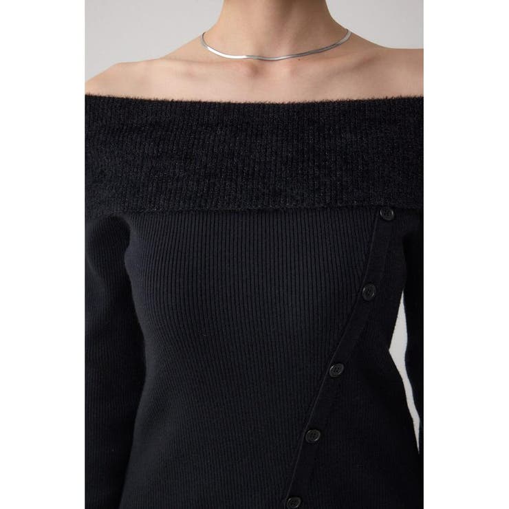 シャギーコンビオフショルダーニット | AZUL BY MOUSSY | 詳細画像18 