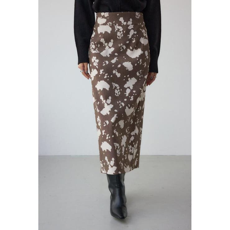 カウ柄ジャガードタイトスカート | AZUL BY MOUSSY | 詳細画像13 