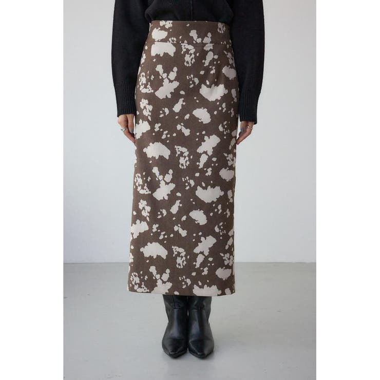 カウ柄ジャガードタイトスカート | AZUL BY MOUSSY | 詳細画像17 