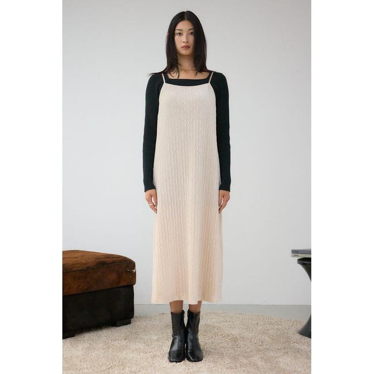 プリーツベロアキャミワンピース | AZUL BY MOUSSY | 詳細画像5 