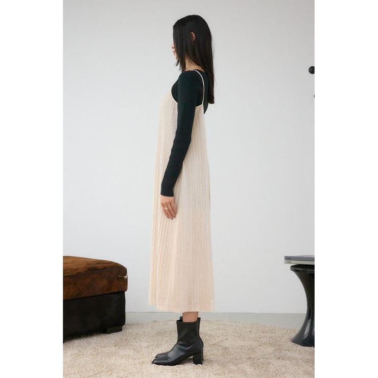プリーツベロアキャミワンピース | AZUL BY MOUSSY | 詳細画像6 