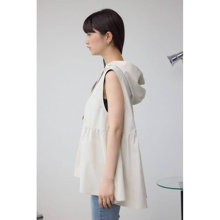 C/T撥水フード付ジップベスト | AZUL BY MOUSSY | 詳細画像16 