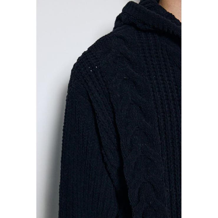 ジップアップニットフーディー | AZUL BY MOUSSY | 詳細画像10 