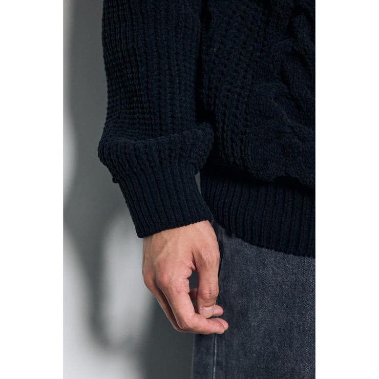 ジップアップニットフーディー | AZUL BY MOUSSY | 詳細画像11 