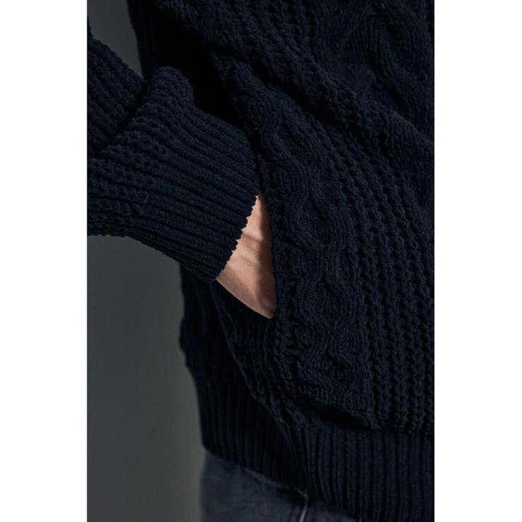 ジップアップニットフーディー | AZUL BY MOUSSY | 詳細画像12 