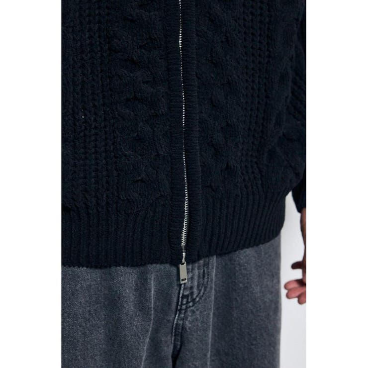 ジップアップニットフーディー | AZUL BY MOUSSY | 詳細画像13 