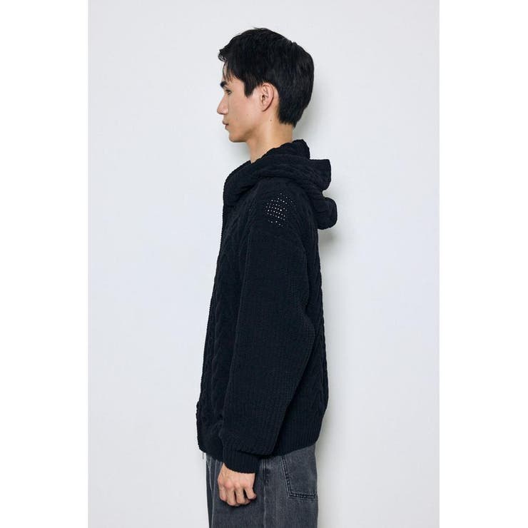 ジップアップニットフーディー | AZUL BY MOUSSY | 詳細画像6 