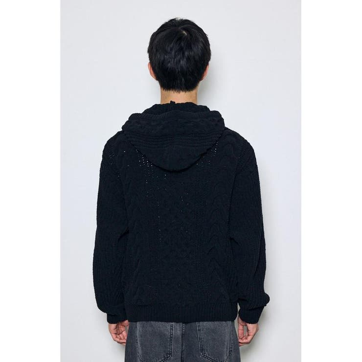 ジップアップニットフーディー | AZUL BY MOUSSY | 詳細画像7 