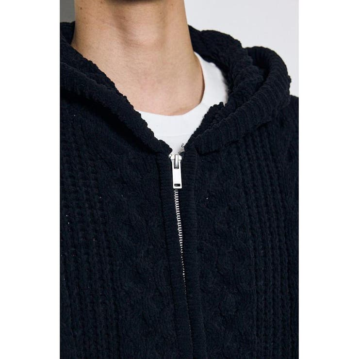 ジップアップニットフーディー | AZUL BY MOUSSY | 詳細画像8 