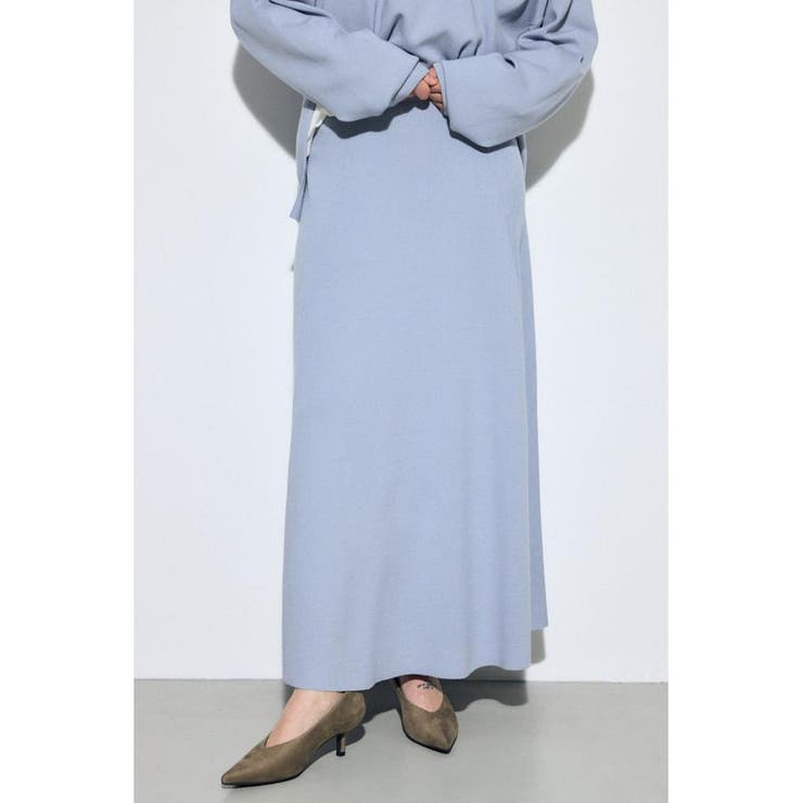 L/BLU1 | フレアニットロングスカート | AZUL BY MOUSSY