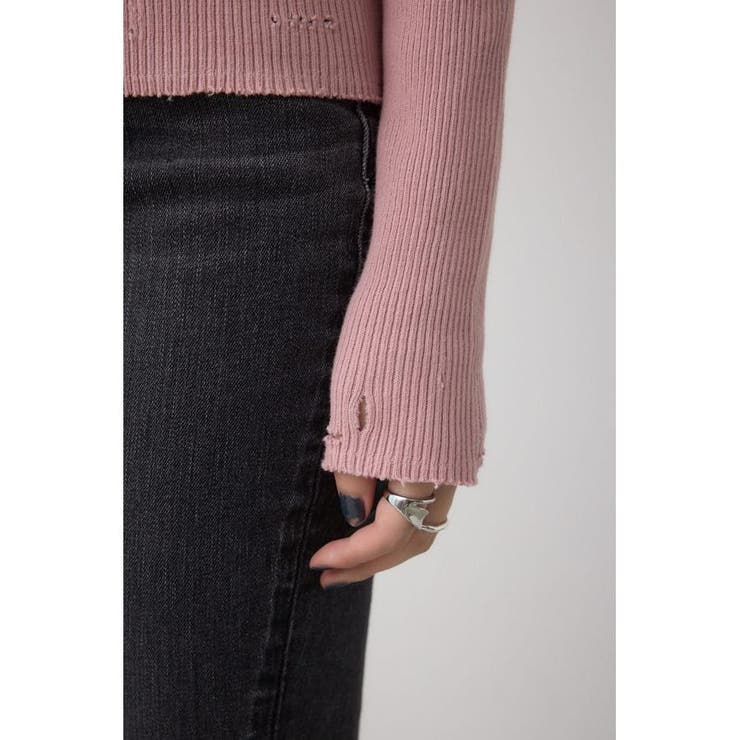 ダメージフーディーリブトップス | AZUL BY MOUSSY | 詳細画像34 