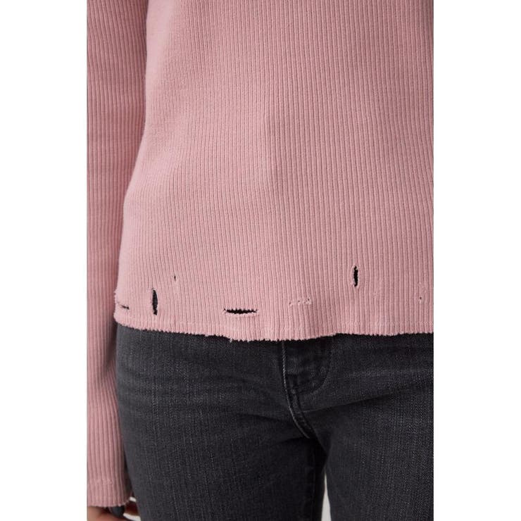 ダメージフーディーリブトップス | AZUL BY MOUSSY | 詳細画像35 