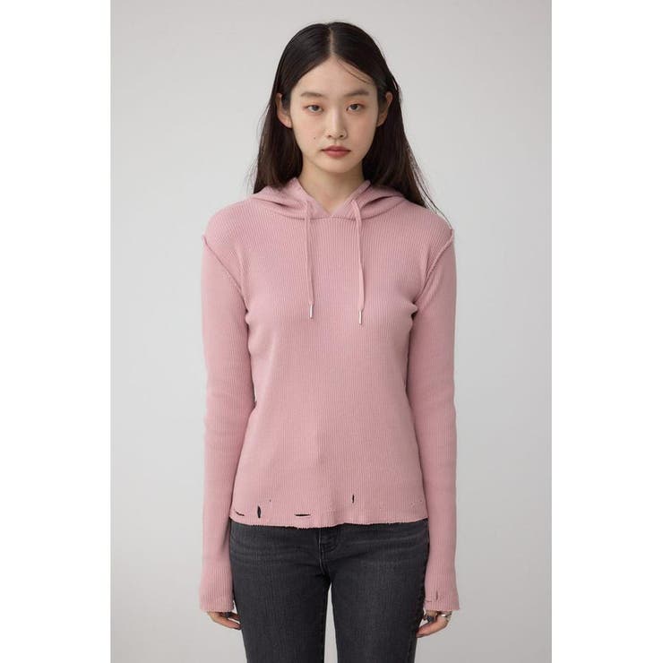 ダメージフーディーリブトップス | AZUL BY MOUSSY | 詳細画像28 