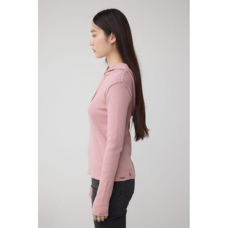 ダメージフーディーリブトップス | AZUL BY MOUSSY | 詳細画像29 