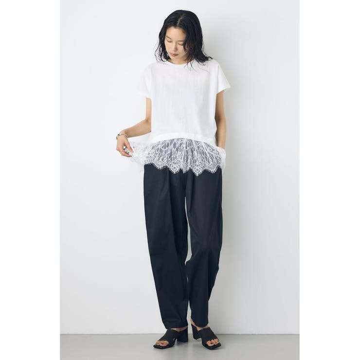 ライトコットンカーブワイドパンツ | AZUL BY MOUSSY | 詳細画像14 