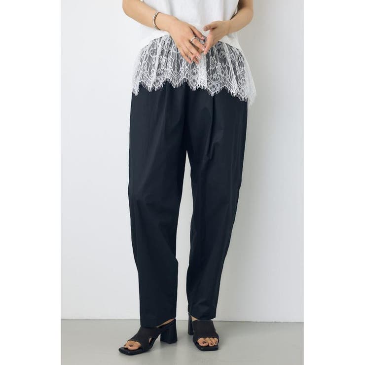 BLK | ライトコットンカーブワイドパンツ | AZUL BY MOUSSY