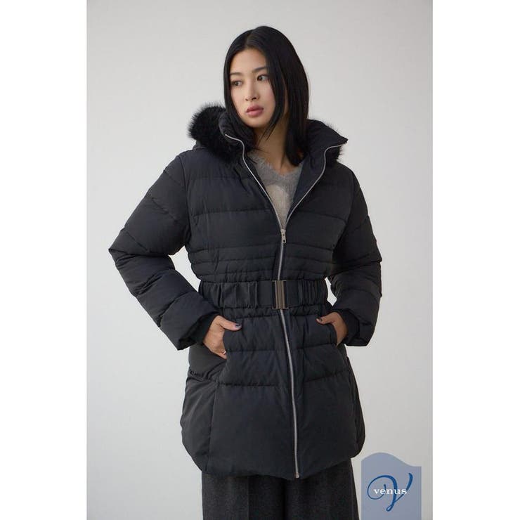 VENUS フードファーベルト付ミドルダウンコート | AZUL BY MOUSSY | 詳細画像16 