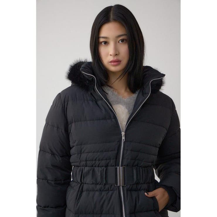 VENUS フードファーベルト付ミドルダウンコート | AZUL BY MOUSSY | 詳細画像18 