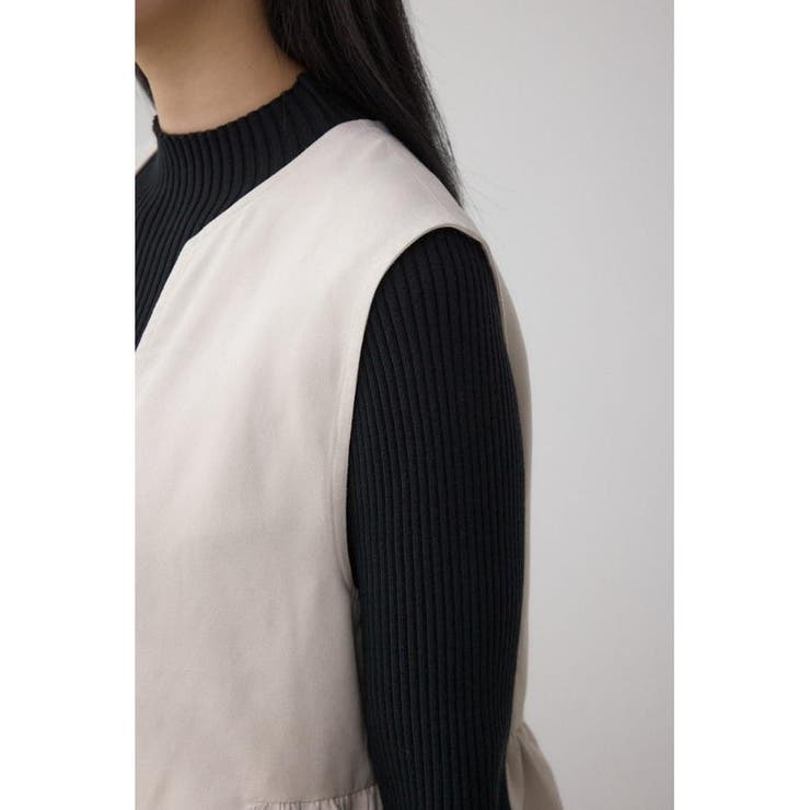 Vネックスエードギャザーベスト | AZUL BY MOUSSY | 詳細画像8 