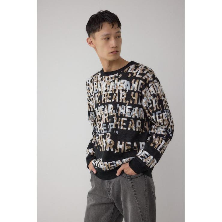 総ロゴペイントニットトップス | AZUL BY MOUSSY | 詳細画像3 