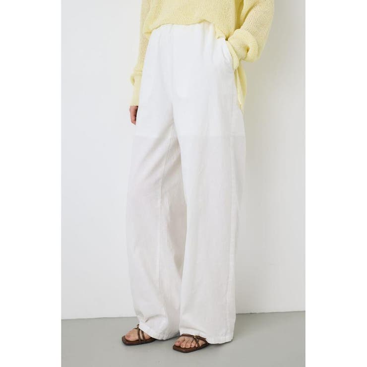 O/WHT1 | フレンチリネンCOOLMAXイージーパンツ | AZUL BY MOUSSY