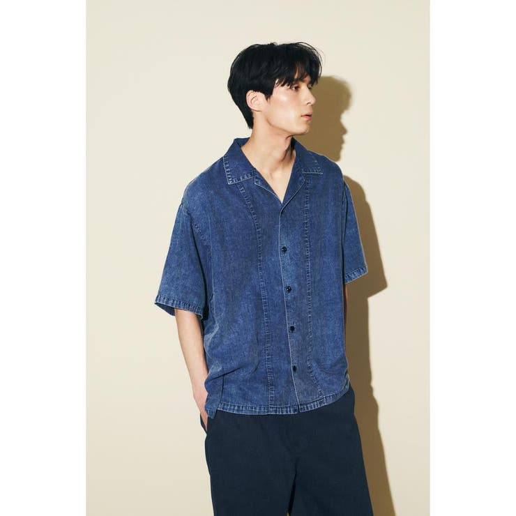 ヴィンテージウォッシュ開襟シャツ | AZUL BY MOUSSY | 詳細画像11 