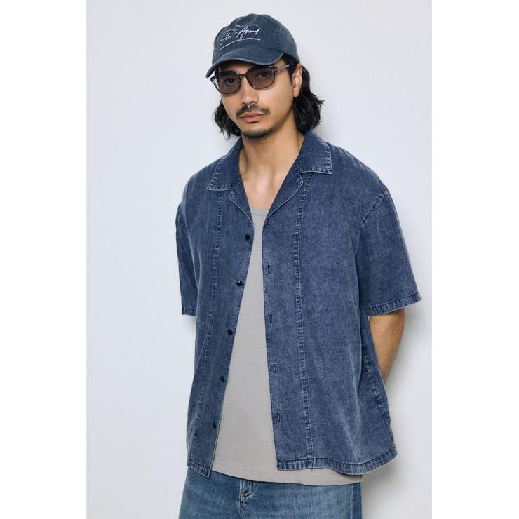 ヴィンテージウォッシュ開襟シャツ | AZUL BY MOUSSY | 詳細画像16 