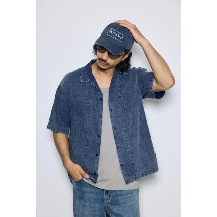 ヴィンテージウォッシュ開襟シャツ | AZUL BY MOUSSY | 詳細画像17 