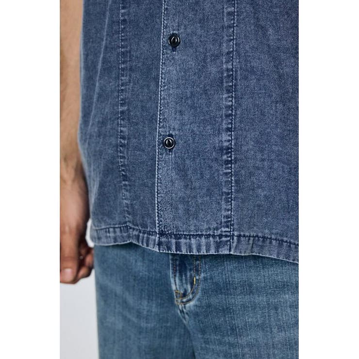 ヴィンテージウォッシュ開襟シャツ | AZUL BY MOUSSY | 詳細画像24 
