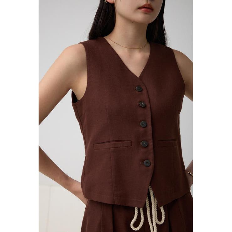 D/BRN3 | コンパクトジレ | AZUL BY MOUSSY