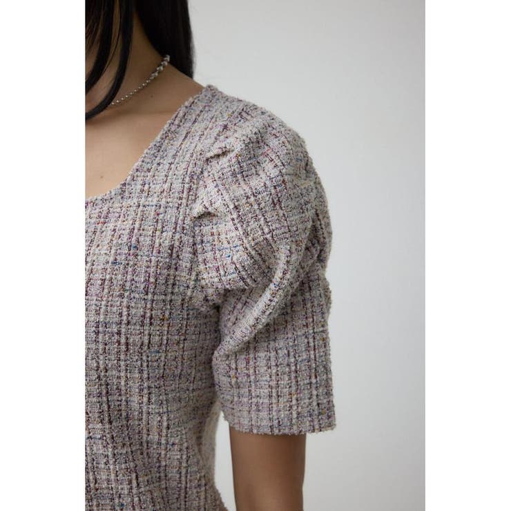 カットツイード袖ギャザートップス | AZUL BY MOUSSY | 詳細画像27 