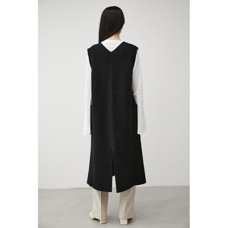 BACK SLIT SWEATTER LONG VEST[品番：AZLW0020160]｜AZUL BY  MOUSSY（アズールバイマウジー）のレディースファッション通販｜SHOPLIST（ショップリスト）