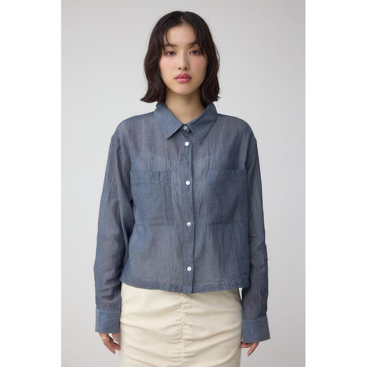 シアーデニムシャツ | AZUL BY MOUSSY | 詳細画像5 