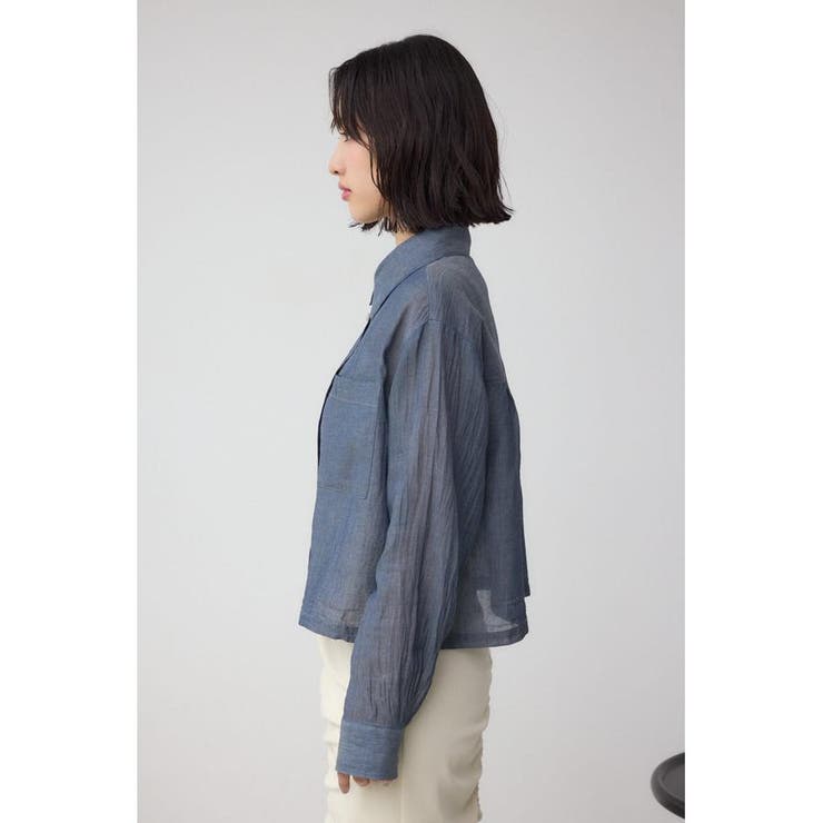 シアーデニムシャツ | AZUL BY MOUSSY | 詳細画像6 