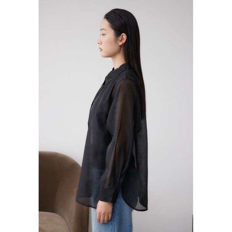 インナーSETオフショルダーシアーシャツ | AZUL BY MOUSSY | 詳細画像5 