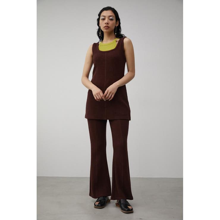 JACQUARD RIB FLARE PANTS | AZUL BY MOUSSY | 詳細画像13 