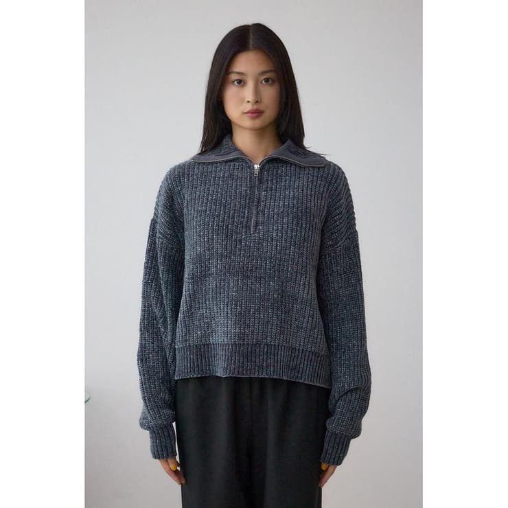 ラメベロアハーフZIPニットトップス | AZUL BY MOUSSY | 詳細画像24 