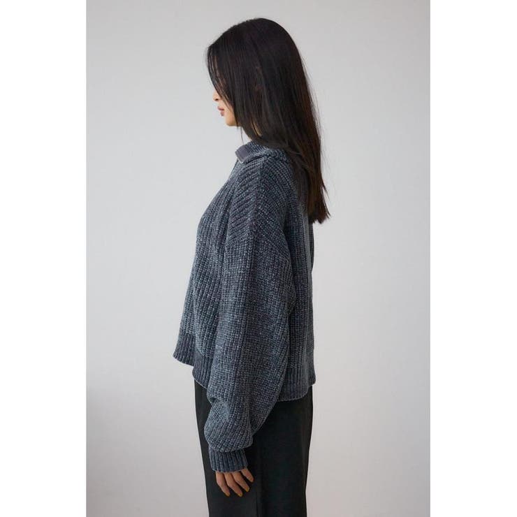 ラメベロアハーフZIPニットトップス | AZUL BY MOUSSY | 詳細画像25 