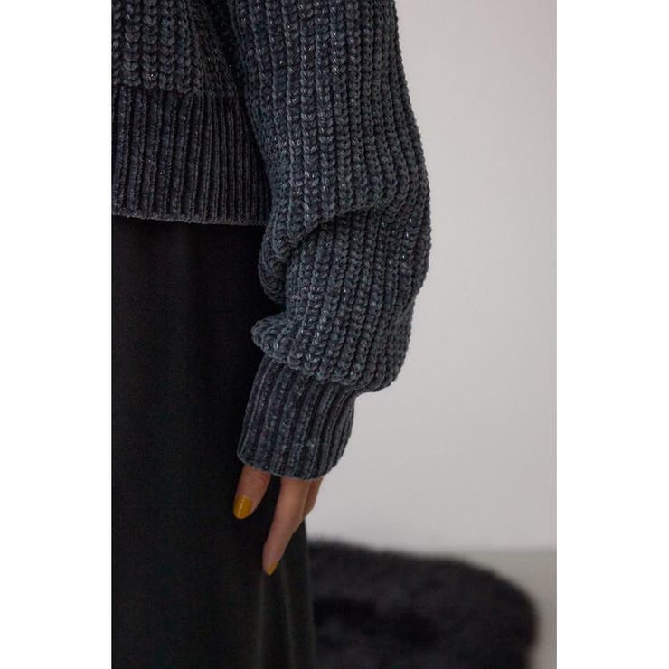 ラメベロアハーフZIPニットトップス | AZUL BY MOUSSY | 詳細画像29 