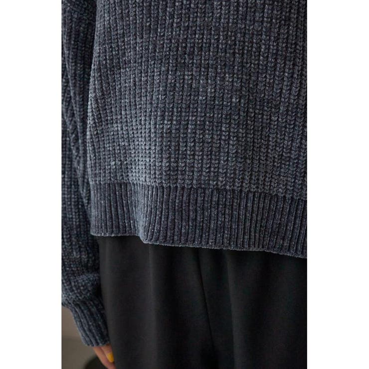 ラメベロアハーフZIPニットトップス | AZUL BY MOUSSY | 詳細画像30 