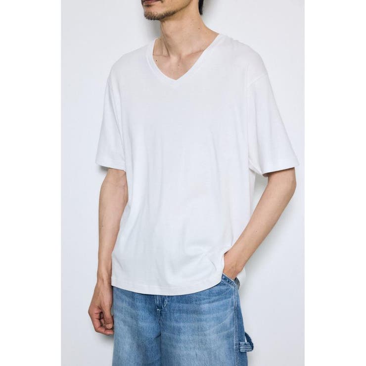 WHT | 超長綿フライスV/NTEE | AZUL BY MOUSSY