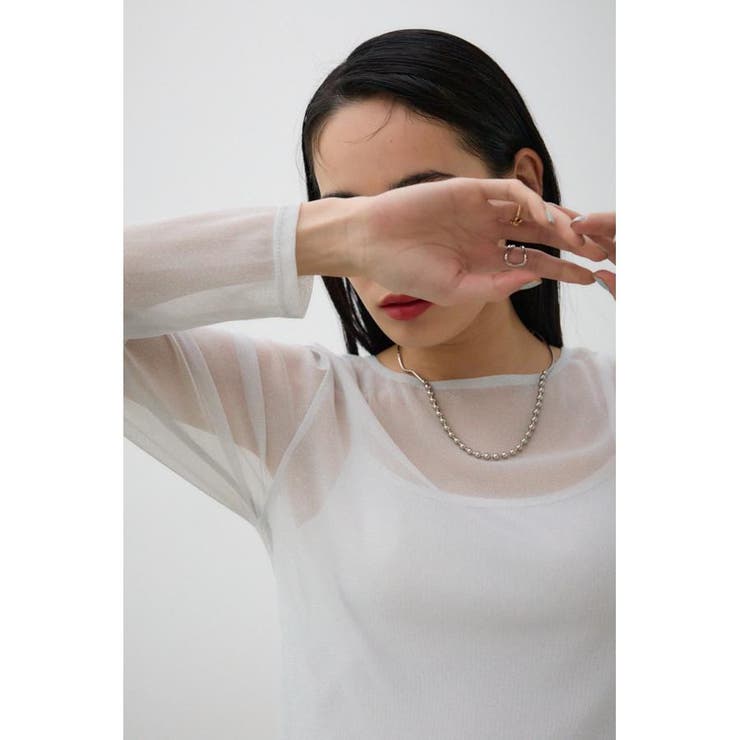 シアーラメ長袖トップス | AZUL BY MOUSSY | 詳細画像23 