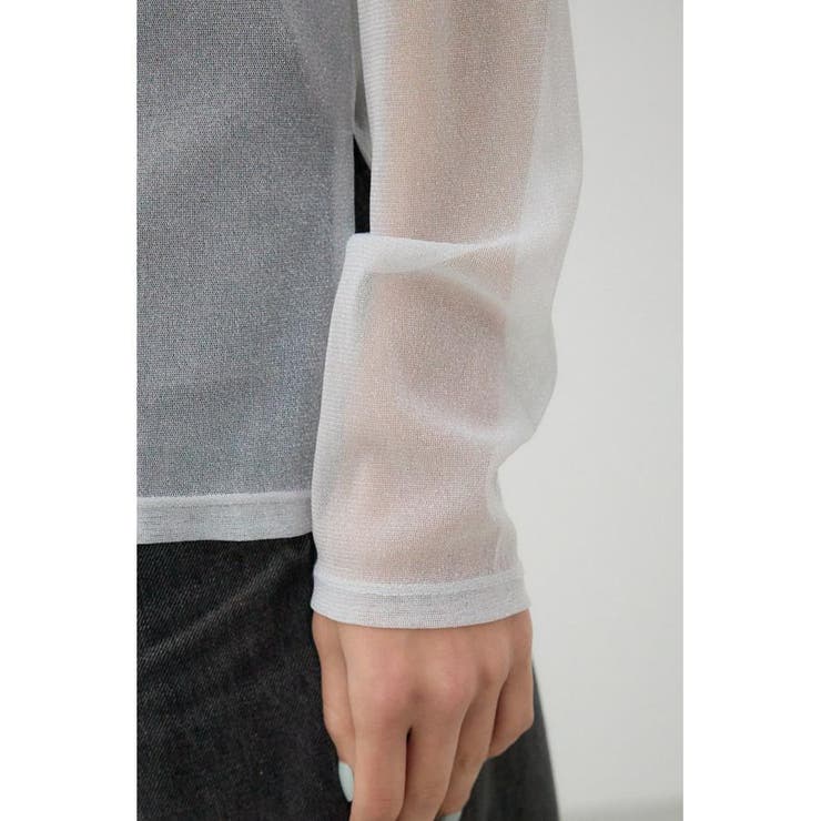 シアーラメ長袖トップス | AZUL BY MOUSSY | 詳細画像31 