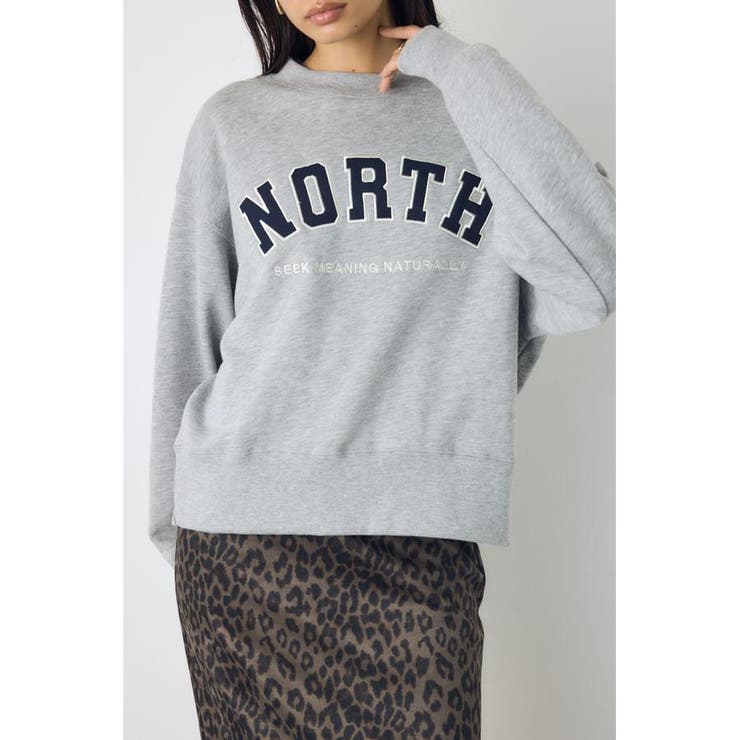 カレッジワッペンロゴ裏毛トップス | AZUL BY MOUSSY | 詳細画像9 
