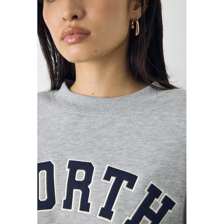 カレッジワッペンロゴ裏毛トップス | AZUL BY MOUSSY | 詳細画像15 