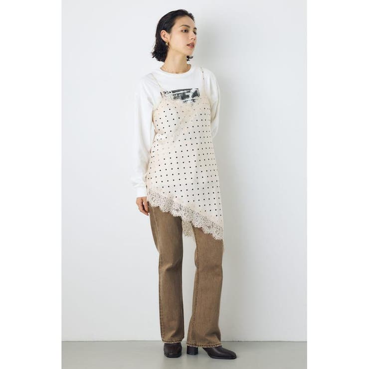 レースサテンアシメキャミソール | AZUL BY MOUSSY | 詳細画像18 