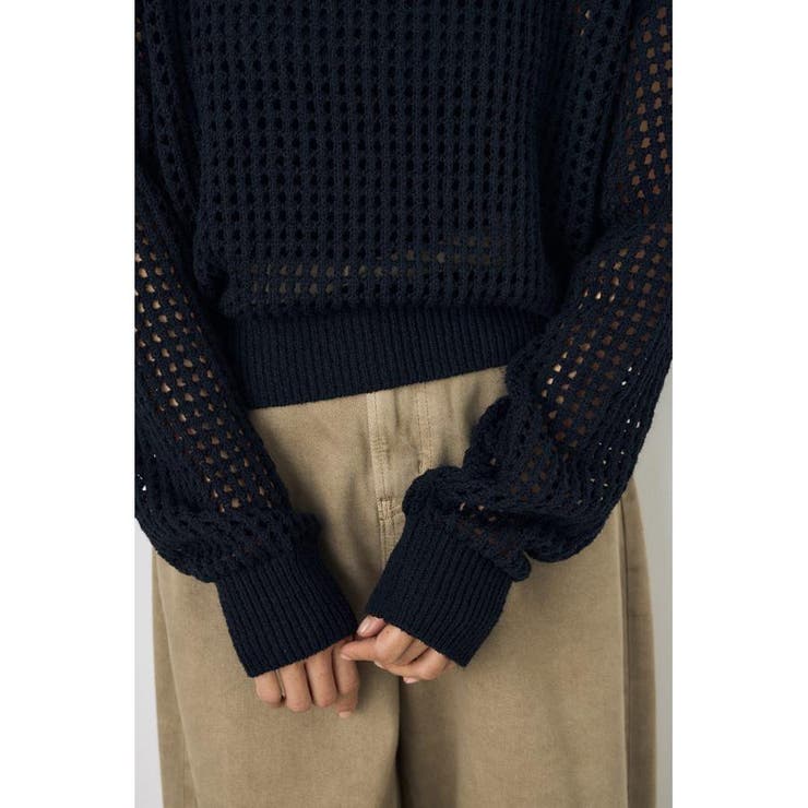 クロップドメッシュニット | AZUL BY MOUSSY | 詳細画像10 