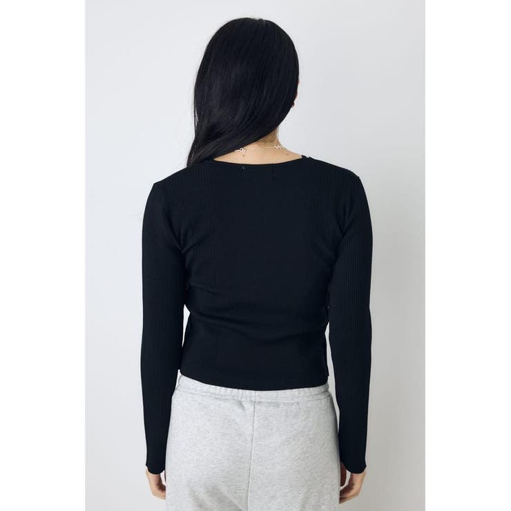 フェイクレイヤードレースアップニット | AZUL BY MOUSSY | 詳細画像5 