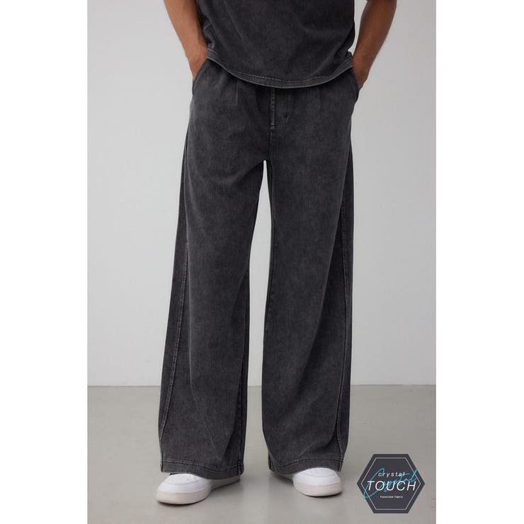 L/BLK1 | C/Tフェードデニムワイドパンツ | AZUL BY MOUSSY