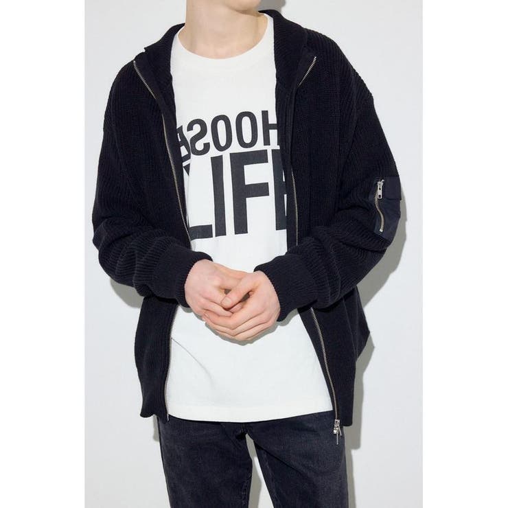 スタンドカラーWジップニット | AZUL BY MOUSSY | 詳細画像14 